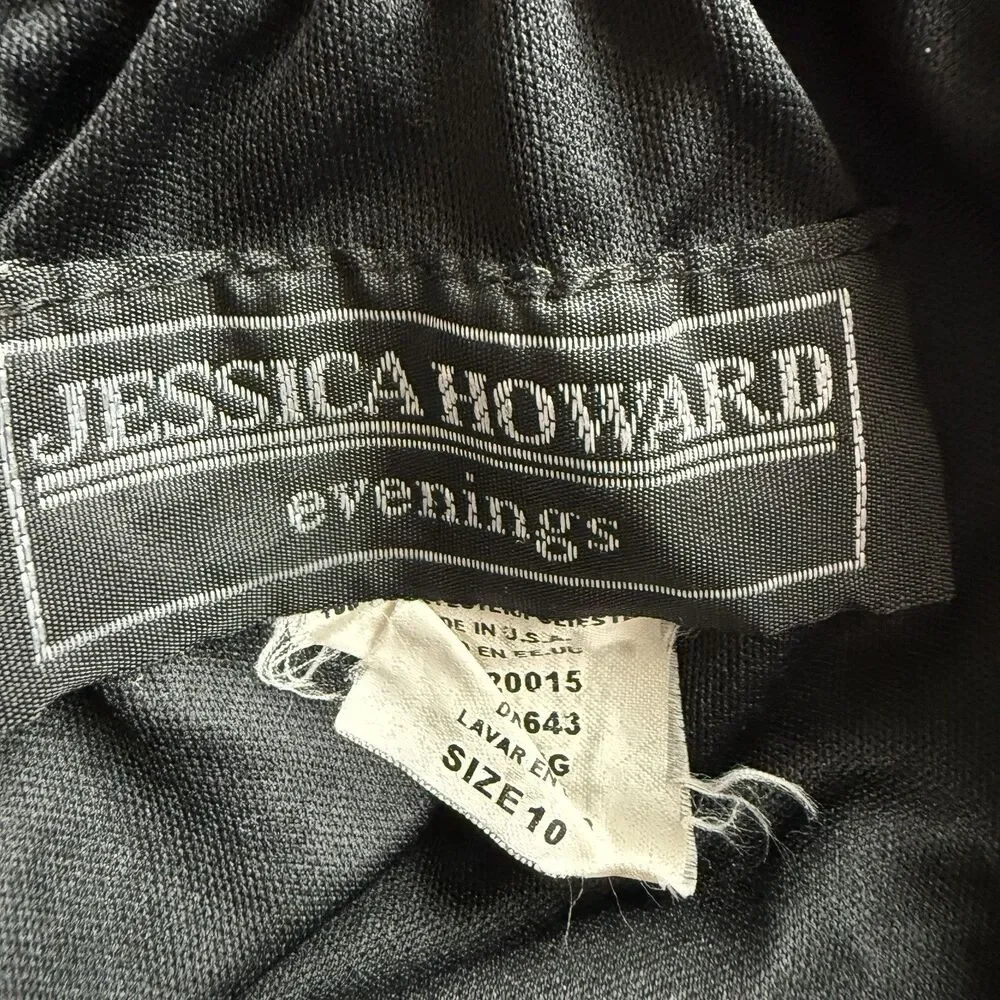 Jessica Howard Skirt Women’s 10 Black Floral Burnout Velvet Whimsigoth Hippie